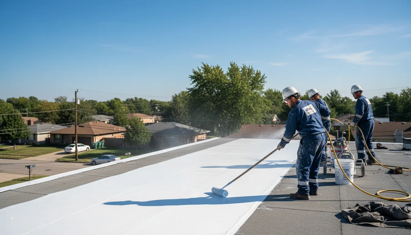 Commercial roof coating in Bowlus, MN near me